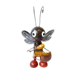 Dekorationsfigur Biene mit Honigtopf, 36x20x23 cm
