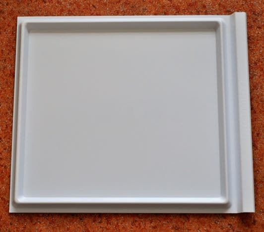 Varroauntersuchungswanne Kunststoff weiß, als Schieblade für 10 Waben DN Liebig Beute 353 x 408 mm x 15 mm,  DN 11 Waben Liebigboden/ 10 W-Simplex