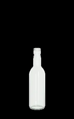 Bordeaux Flasche weiß 0,187 mit Schraubmündung PP N 21,9-16,5-19,0