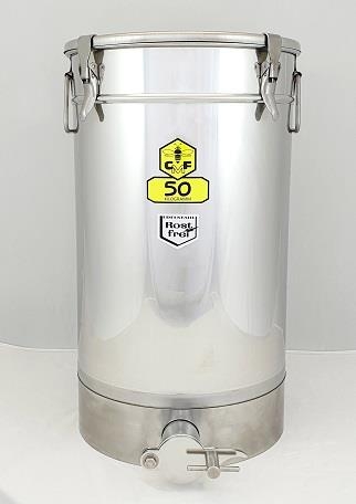 Premium-Abfüllbehälter  50 kg mit Spannverschlüssen, Premium-Qualität von CFM (Hersteller Artikel 5000184)