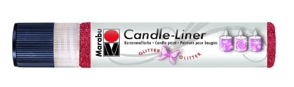 Candle - Liner, 25 ml von Marabu 538 glitter-rubin