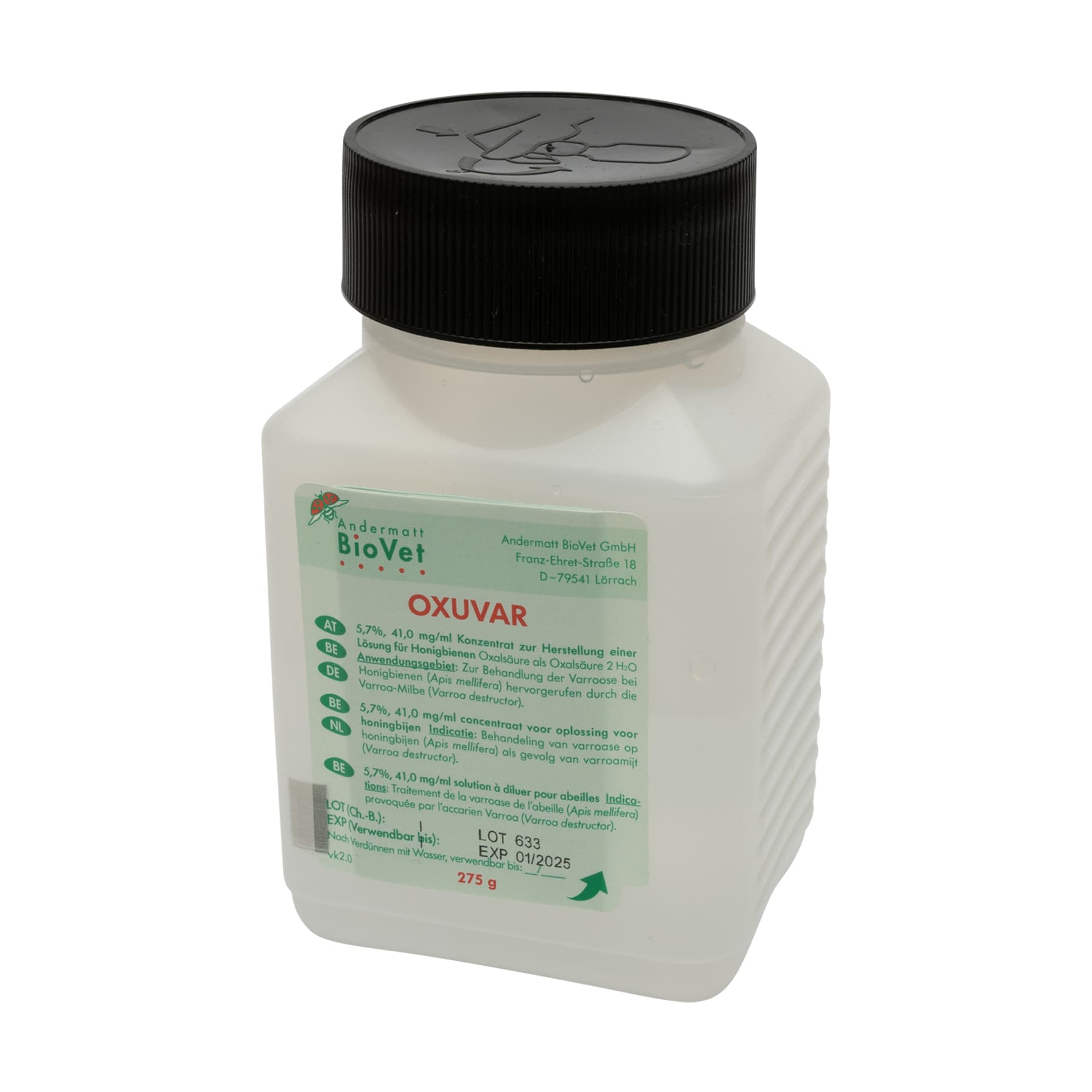 OXUVAR® 5,7%,  275  g 1 Produkt 2 Anwendungen (Wirkstoff Oxalsäure)
